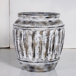 Outdoor Living Home Decorations Special Design Flower <b>Planters</b> Elegant Rustic Resin Garden Pots - Product Image 4