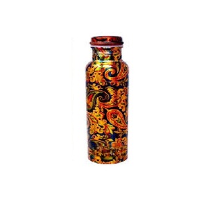 ขวดน้ำทองแดงพิมพ์ลาย Paisley ภาชนะใส่น้ำอายุรเวทกันรั่วซึมสามารถกำหนดขนาดได้เอง - Product Image 2