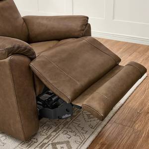 Fauteuil inclinable électrique à double moteur abordable avec télécommande, en similicuir beige, style contemporain - Product Image 6