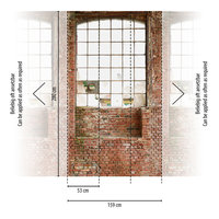 Papier peint mural moderne de conception allemande, motif floral en vinyle non tissé, marron crème, effet mur de pierre, idéal pour salon et salle de sport