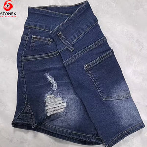 Shorts en jean déchirés décontractés pour femmes, best-sellers, avec design et taille personnalisés, service OEM - Product Image 2