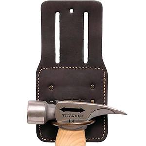Soporte de martillo de cuero para cinturón-Funda de martillo de cuero de grano superior con bucle de martillo de acero y remaches reforzados de alta resistencia - Product Image 1