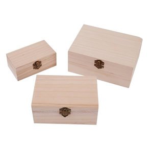 Caja de Joyería de Madera de Última Moda, con Logotipo Personalizado, 3 Piezas de Diferentes Tamaños, Caja de Regalo de Joyería de Madera - Product Image 1