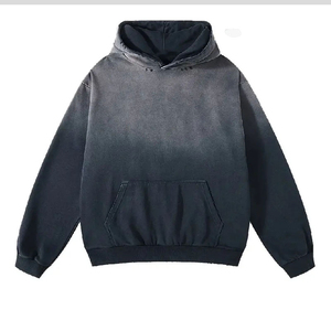 MOVATEXTILES Sweat à capuche en coton mélangé de haute qualité pour hommes, style délavé à l'acide avec logo personnalisé brodé Streetwear d'hiver - Product Image 4