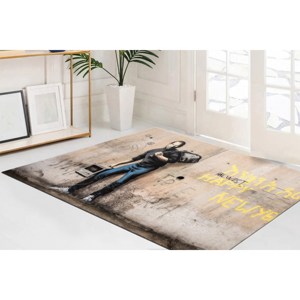 Tapis imprimé abstrait - Art moderne pour votre espace de vie, tapis en velours - Product Image 2