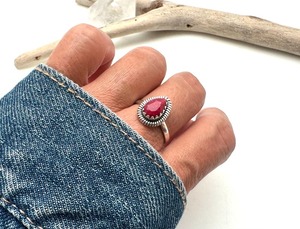 Tendance 925 argent Sterling rubis pierres précieuses bague bijoux à la main en argent Boho Style bague bijoux pour femmes cadeau pour les filles - Product Image 2