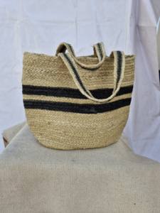 Bolso de compras de yute de moda simple hecho a mano, bolso de lona estilo Cubo de diseño bonito para mujer, precio razonable - Product Image 5