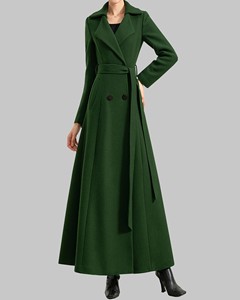 OEM ODM Custom Luxury Trench Coats Worsted Wool Overcoat Winter Fashion Warm <b>Long</b> Coat for Womens at Wholesale - Product Image 1