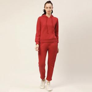 Vente en gros grande taille ensemble de survêtement en coton gaufré avec logo et design vêtements de sport vêtements de jogging d'entraînement pour femmes - Product Image 3