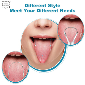 Ensemble de nettoyage de langue en cuivre écologique grattoir d'hygiène buccale en acier inoxydable avec logo laser pour une haleine fraîche - Product Image 4