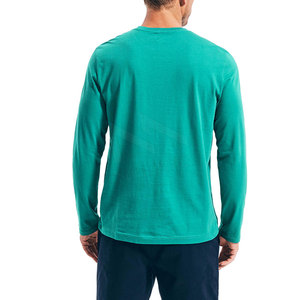 Customizable 100% Cotton Men's T-Shirt High Quality Full <b>Sleeve</b> Long <b>Arm</b> Top Breathable Letter Pattern Design - Product Image 2