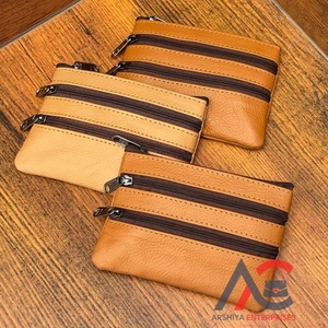 Recién llegado, precio al por mayor de moda, monedero de cuero genuino para mujer, Mini monedero, monedero corto RFID de diseñador de lujo - Product Image 1