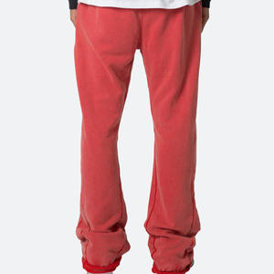 Nouveau pantalon de survêtement évasé Streetwear Logo personnalisé tissu de coton respirant pantalon de survêtement évasé lourd pour hommes - Product Image 4