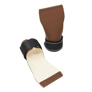 Poignées de gymnastique sans doigts en PU avec logo personnalisé, antidérapantes, pour CrossFit, soutien du poignet, protection des paumes pour la musculation - Product Image 1