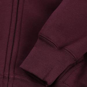 Sudadera con capucha de invierno con cremallera de algodón 100% de alta calidad para hombre, sudadera transpirable con estampado de logotipo personalizable con patrones lisos en 3D - Product Image 5