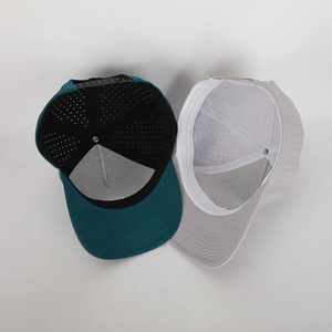 Casquette de golf personnalisée du fabricant VN 5 panneaux avec trous découpés au laser Logo brodé en 3D Étiquette tissée Casquette étanche à fermeture arrière - Product Image 5