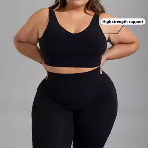 Conjunto de Yoga transpirable de moda superior para mujer Patrón sólido Precio al por mayor - Product Image 5