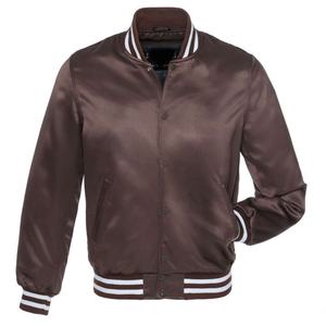 Veste bomber en satin patchwork formelle avec logo personnalisé, service OEM, broderie de haute qualité, vente en gros, impression, baseball pour hommes en plein air - Product Image 1