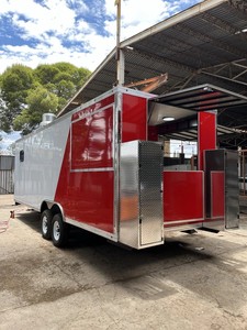 NUEVO Remolque de Comida para Eventos 8.5 X 25 con Porche de 5' para Catering y BBQ con Paquete de Baño - Product Image 1