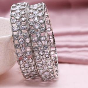 กำไลข้อมือสีเงินแบบกลับด้านสุดหรูทันสมัยเครื่องประดับแฟชั่นกำไลทองเหลืองกำไลข้อมือสำหรับโฆษณาแบบย้อนกลับที่ทันสมัย - Product Image 2