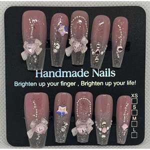 Unghie Finte Medie con Fiocchi da Ballerina - Product Image 1