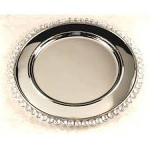 Plato de Presentación Moderno de Acero Inoxidable, Plato para Cena, Plato de Presentación para Bodas, Vajilla para Hotel - Product Image 1