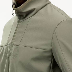 เสื้อแจ็คเก็ตผู้ชายแบบลำลองสำหรับฤดูหนาว ผ้า softshell คอตั้ง ผ้าแคนวาส สีตามสั่ง แห้งเร็ว ระบายอากาศ กันน้ำ โลโก้ด้านหน้า คุณภาพสูง - Product Image 6