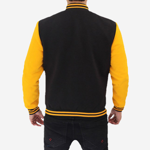 Veste en cuir décontractée pour hommes Logo personnalisé Designer Vente en gros Blanc Pure Plus Size Streetwear Design de mode Vestes universitaires pour hommes - Product Image 3