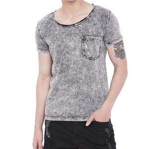 Camisetas de Hombre Lavadas al por Mayor, Estilo Urbano Holgado, Camiseta Informal de Primera Calidad, Camiseta con Logotipo Personalizado para Hombre - Product Image 4