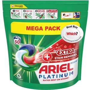 Ariel Platinum 100 Washes <b>Laundry</b> Detergent Pods PODS Washing Liquid Extra Stain Removal Dried for Ariel Pods 100 - Product Image 3