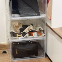Boîte à chaussures Pavico de haute qualité, design européen, multifonctionnelle, pliable, écologique, grande capacité, personnalisable, en PP, pour la salle de bain