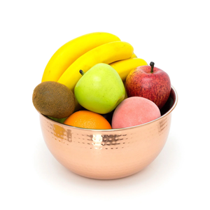 Cuenco de cobre para servidor de ensalada, Decoración de mesa moderna, cuenco redondo de cobre para frutas, cuenco decorativo para servidor de ensalada - Product Image 6