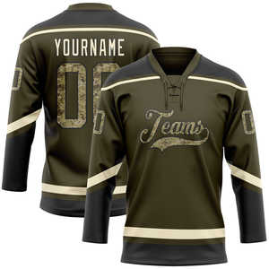 OEM Custom Professional 100% Polyester Customized Embroidery Ice Hockey Jersey <b>Set</b> Breathable USA - Product Image 4