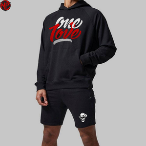 Soft Fabric Pullover Hoodie with Adjustable Fit <b>Shorts</b> Set Designed <b>for</b> Active and Outdoor Wear Hoodie & <b>Shorts</b> Sets <b>for</b> <b>Men's</b> - Product Image 5