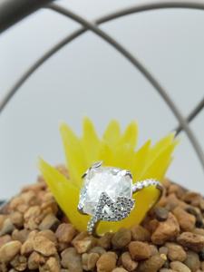 D'VINS JEWELS Anillo único clásico 2ct Pave Diamond S925 GIA Compromiso certificado Boda Eternity Lab Grown Cojín Corte - Product Image 6