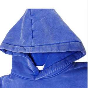 Sweat à capuche bleu délavé confortable, motif uni tendance, sweat à capuche personnalisé élégant - Product Image 4