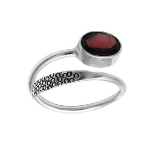 Anillos de boda de compromiso de plata esterlina 925 rojo granate natural de diseño clásico Vintage para ella a precios de fábrica al por mayor a granel - Product Image 2