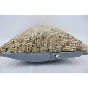 Beige Laine Kantha Patchwork Oreiller 16x24 Pouces De Luxe Rustique Floral Coussin pour Literie Sol Tissé Moelleux Vintage Carré - Product Image 5