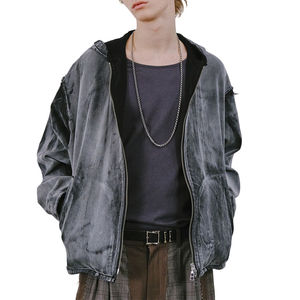 Sudadera con Capucha Extra Grande de Algodón Lavado de Alta Calidad, Estilo Holgado, Desgastado, Vintage, con Mangas Anchas y Capucha Grande para Hombre - Product Image 1