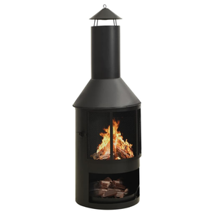 Foyers en métal Grand four à charbon de bois en forme de bouteille de barbecue Four de camp en acier détachable vertical pour l'extérieur Foyer pour poêle à bois - Product Image 5