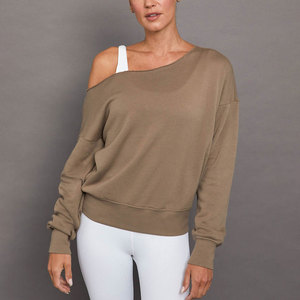 2025 personnalisé imprimé surdimensionné pull sweat pour les femmes Anti-rides respirant avant hors épaule longue longueur pour l'automne - Product Image 2