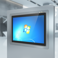Écran tactile ultra-fin de 15,6 pouces Full HD avec cadre ultra-mince de 10 mm, indice de protection IP65, processeur Intel de 13e génération, Windows 10/11 IoT pour kiosque
