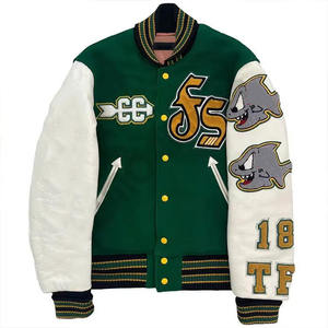 เสื้อแจ็กเก็ตเบสบอลสำหรับผู้ชายผ้าปักตราสัญลักษณ์ตัวอักษร - Product Image 2