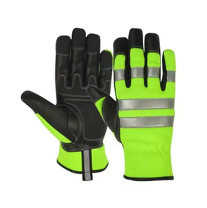 Gants de travail de mécanicien en cuir de vachette renforcé Protection des mains de sécurité industrielle Gant mécanique doux et confortable - Product Image 5