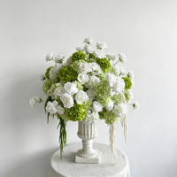 Boule de fleurs artificielles en soie, rose verte et hortensia, pour centre de table de mariage, décoration de table pour réception de mariage