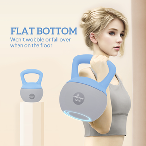 Women's Vinyl Coated <b>Kettlebell</b> <b>Set</b>-15lbs Wide Handle for Home Gym Strength Training & Comfortable Grip Weight Lifting - Product Image 6