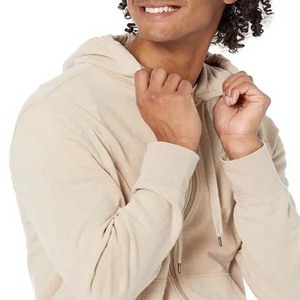 Sudaderas con capucha de algodón 100% de alta calidad para hombre, sudaderas 100% de algodón, moda informal, manga Regular, cuello con capucha sólido - Product Image 3
