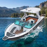 Bateau de pêche en aluminium soudé stable de 5,9 m (20 pieds) certifié CE, yacht de luxe avec cabine, coque en V profond de qualité marine, pour la pêche en haute mer