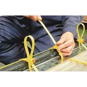Attaches de câbles en polyamide jaunes HELLERMANNTYTON de 750 mm de long et 12 mm de large, 5 pièces/paquet SpeedyTie - Product Image 3