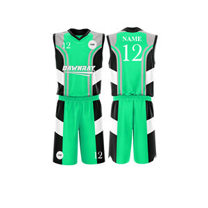 Ensemble d'uniformes de basketball personnalisés par sublimation, jersey et short en polyester respirant à séchage rapide, vêtements de sport d'équipe pour hommes, femmes et jeunes - Product Image 6